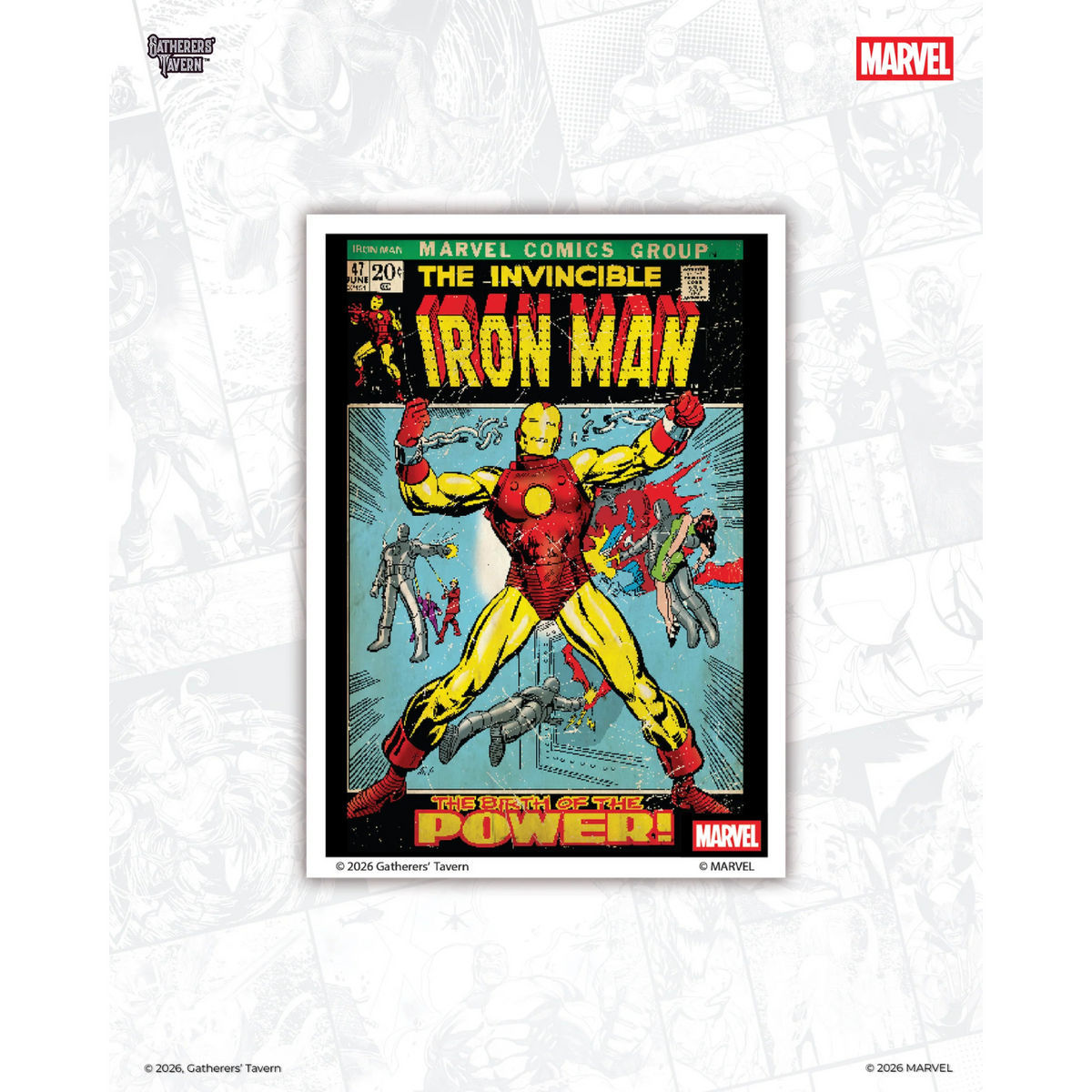 Gatherers' Tavern DOMARU Sleeves - Regular Fit (66mm x 91.5mm) - Iron Man (MTG Marvel Super Heroes)