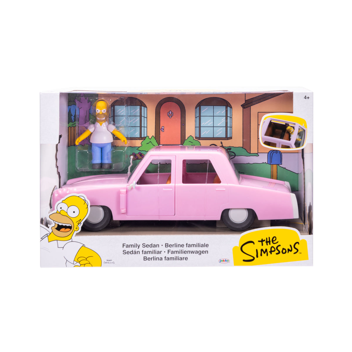 The Simpsons 2.5" Vehicle - Homer w/Sedan