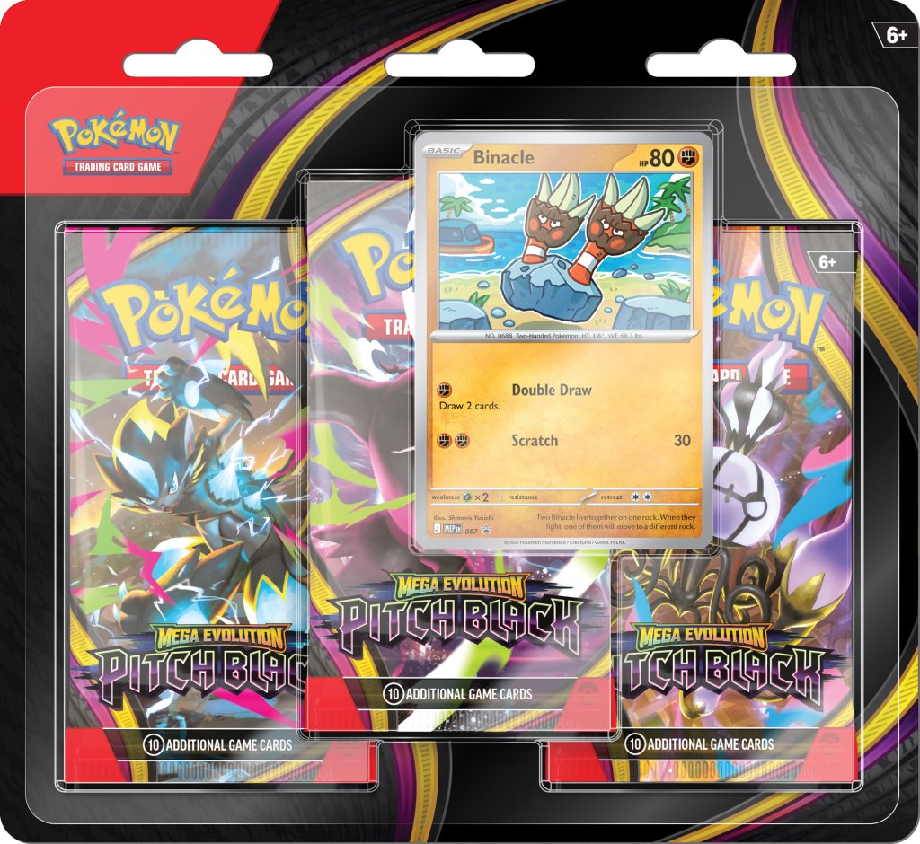 Pokémon TCG: Mega Evolution - Pitch Black Three-Booster Blister