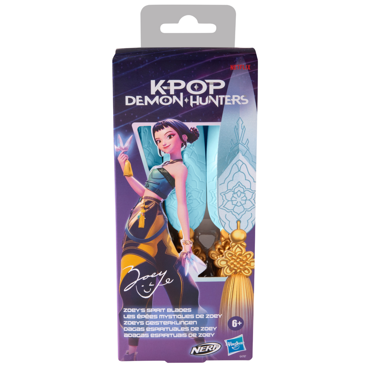 Nerf KPop Demon Hunters Zoey's Spirit Blades, 3 Blades