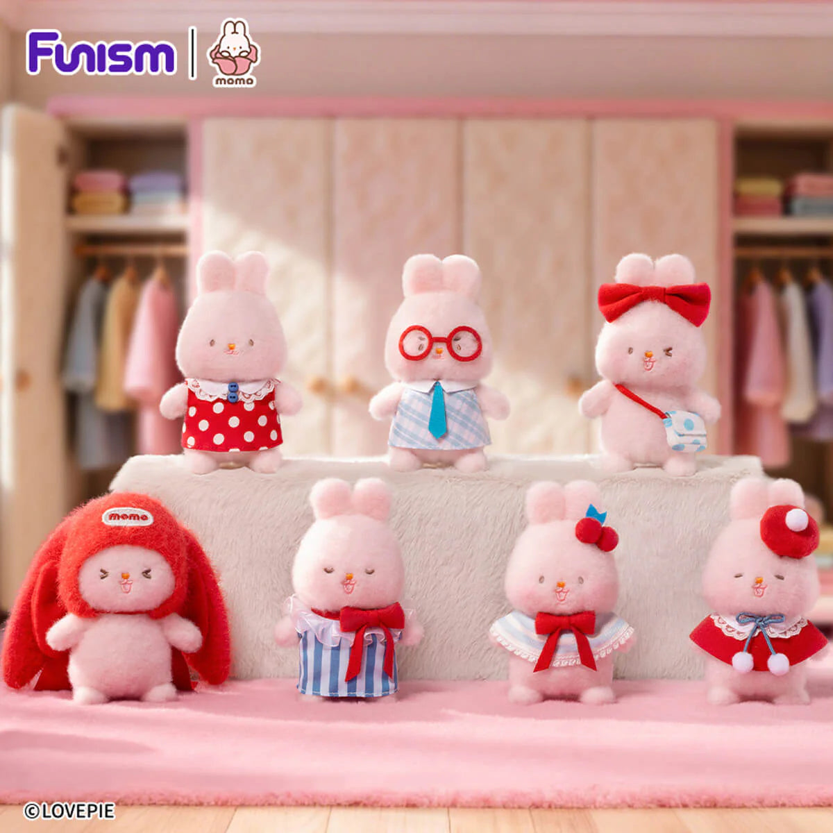 [FUNISM] MOMO BUNNY Vibrant Plush Blind Box - 6pcs