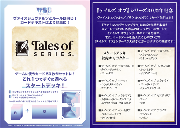 [Weiss Schwarz Blau JPN] 『Tales of』series - Starter Deck Display Box