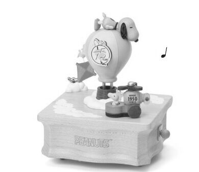 Snoopy 75th (Hot Air Balloon & Propeller) [DEMO] - Music Round & Round Music Box