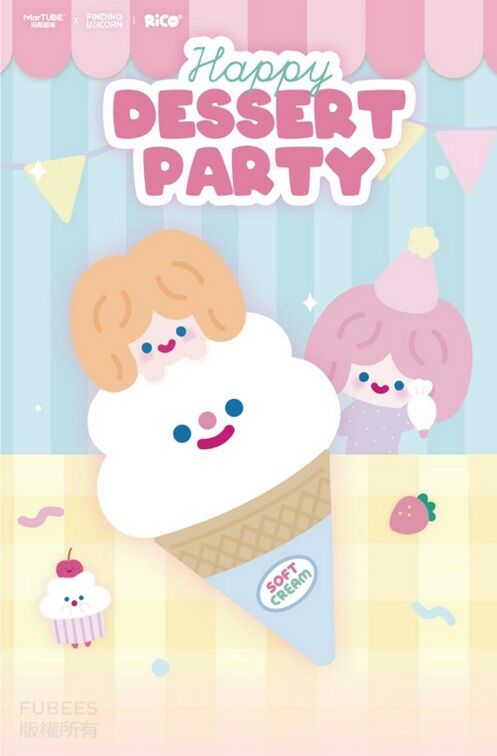 [FINDING UNICORN] RiCO Dessert Party Plush Scented Blind Box - 6pcs