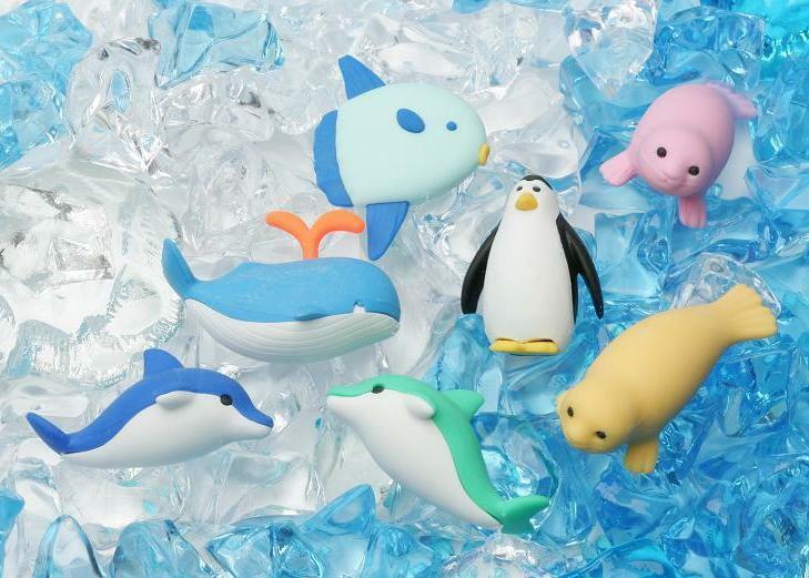 Marine Animal Erasers - (60 pcs/box)