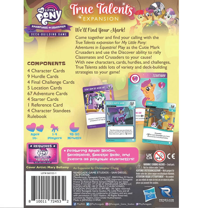 My Little Pony: Adventures in Equestria - Deck-Building Game TRUE Talents Expansion (WSL)