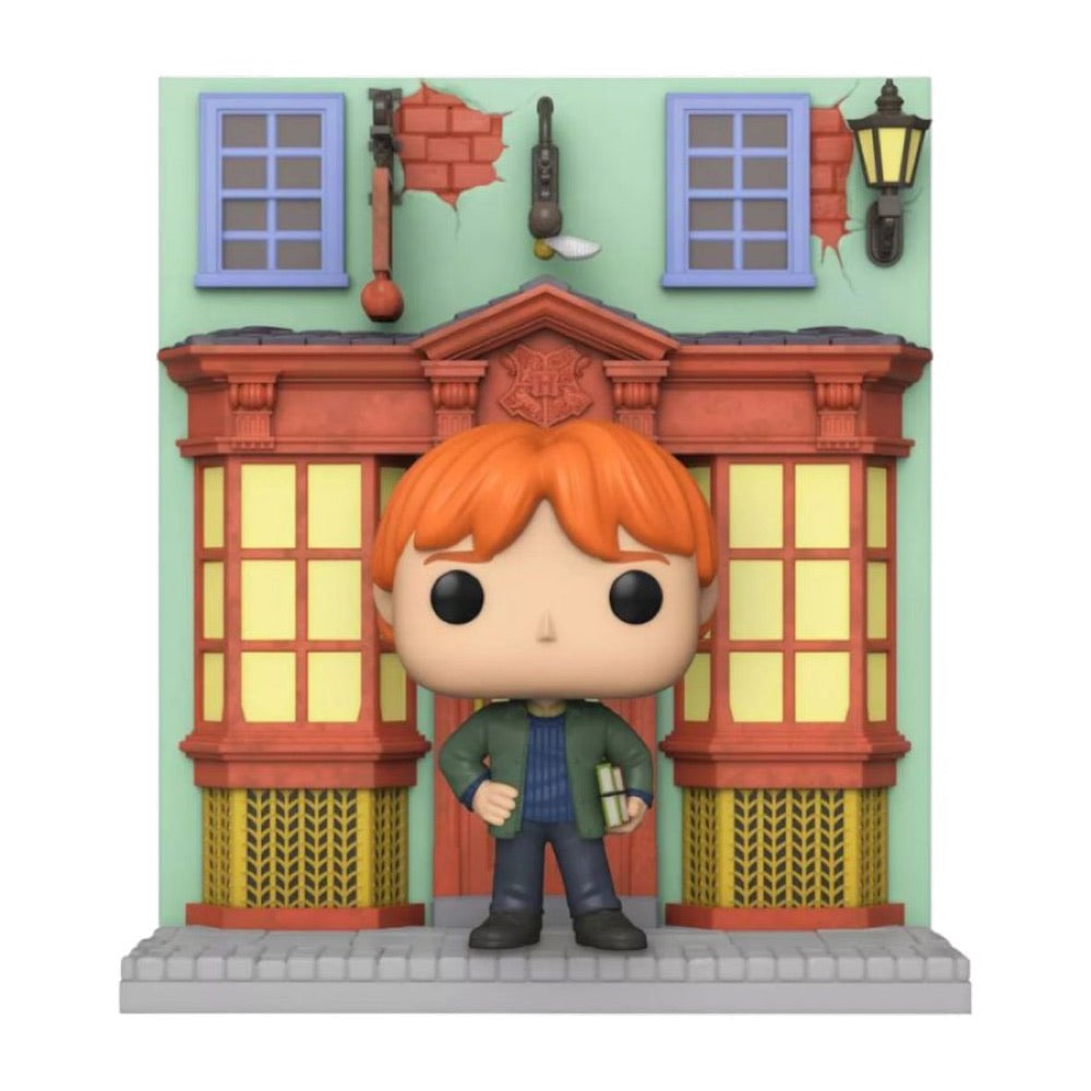 Harry Potter – Ron with Quality Quidditch Supplies Diagon Alley US Exclusive Pop! Deluxe [RS]