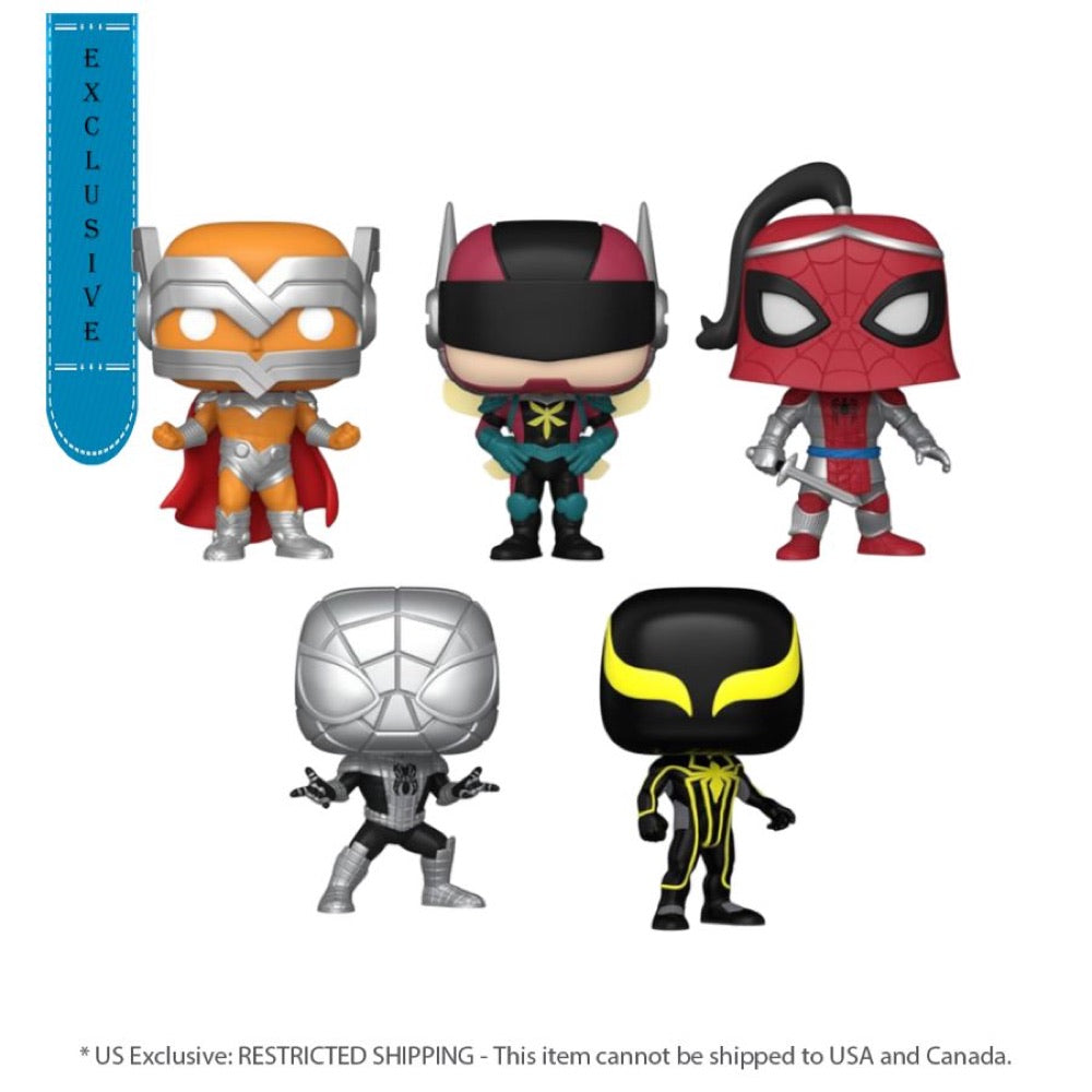 Marvel: Year of the Spider – Spider-Man US Exclusive Pop! 5-Pack [RS]
