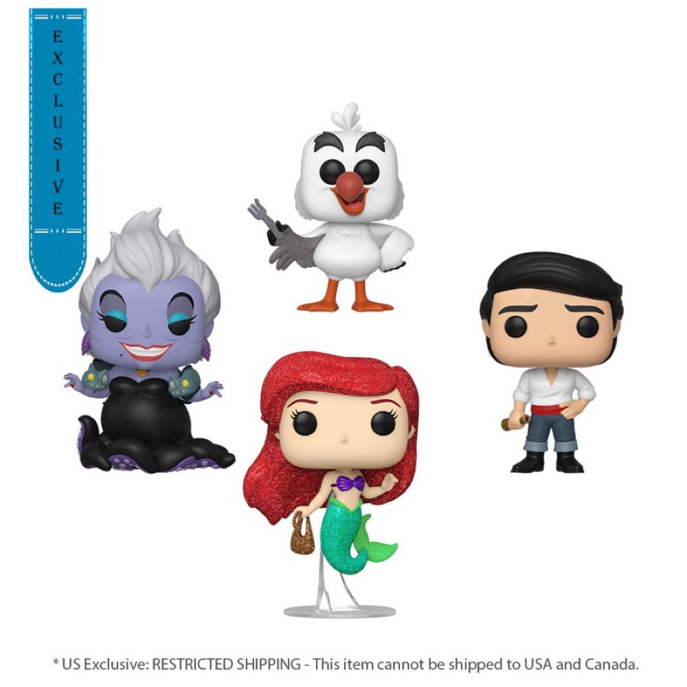 Little Mermaid (1989) – Ariel, Prince Eric, Scuttle & Ursula US Exclusive Pop! Vinyl 4 Pack [RS]