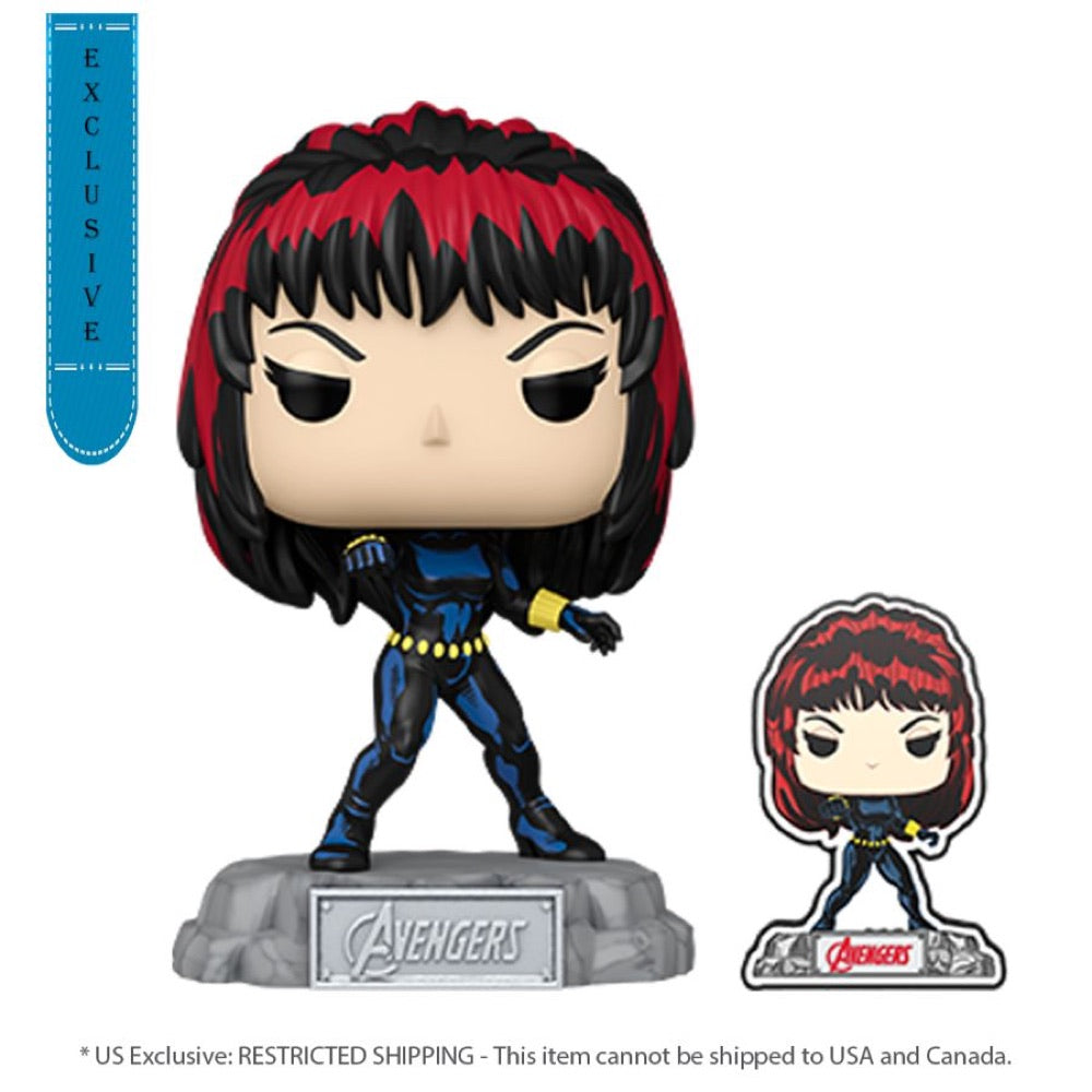 Avengers 60th Anninversary – Black Widow (with Pin) US Exclusive Pop! Vinyl [RS]