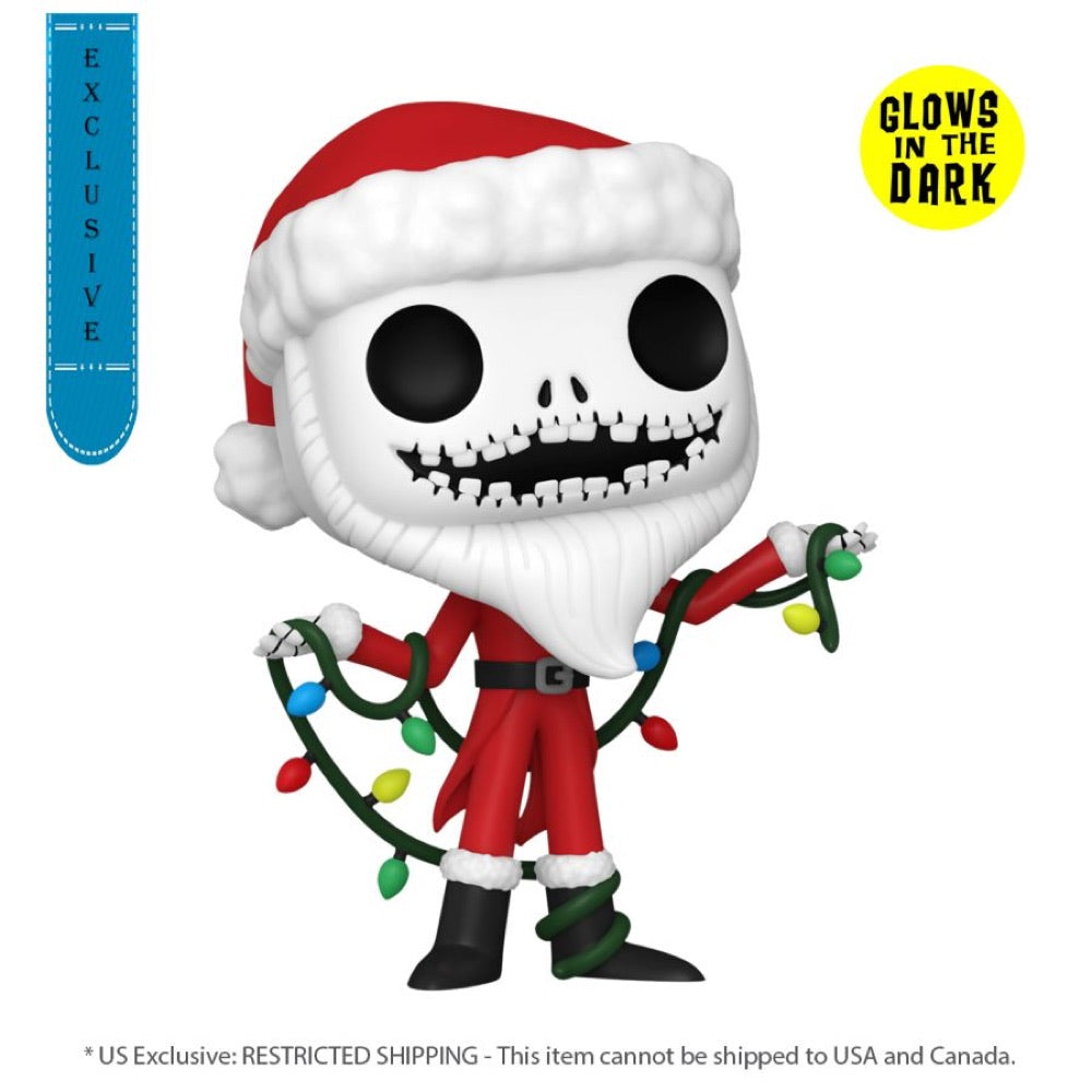 The Nightmare Before Christmas 30th Anniversary – Santa Jack US Exclusive Glow Pop! Vinyl [RS]