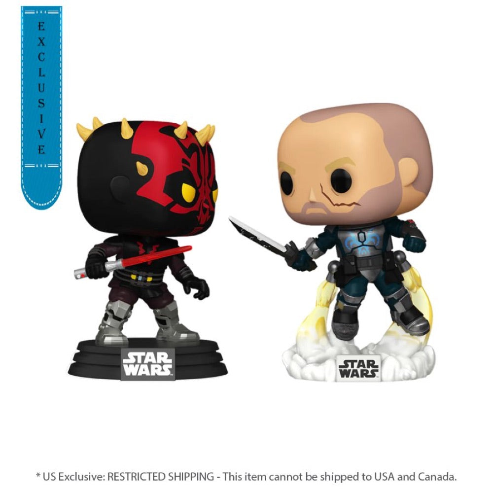 Star Wars: Clone Wars – Darth Maul Vs Pre Vizsla Pop! 2-Pack [RS]