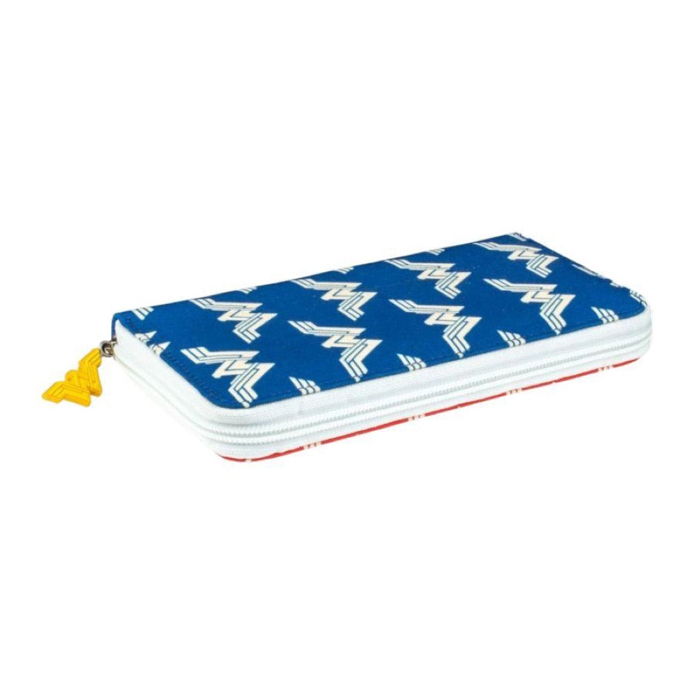 Wonder Woman (2017) – Red and Blue logo Pattern Clutch Purse