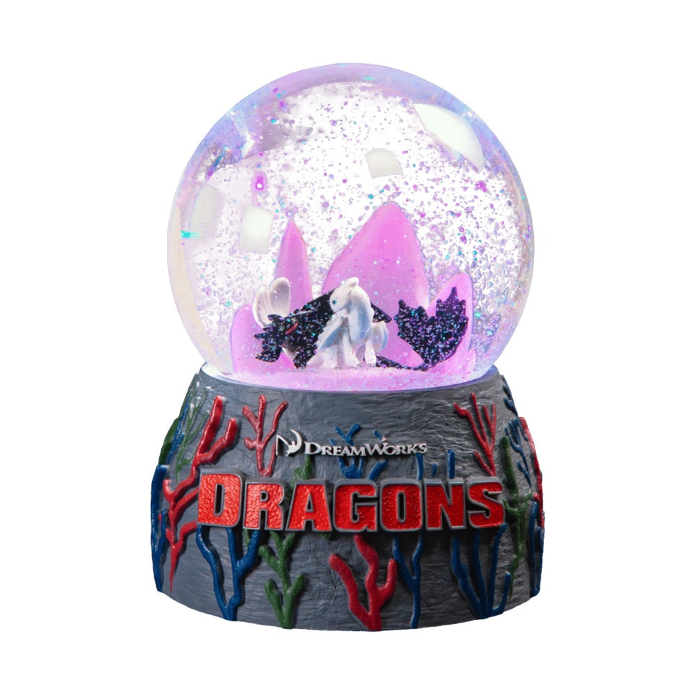How to Train Your Dragon – Toothless & Light Fury Light-up Snowglobe
