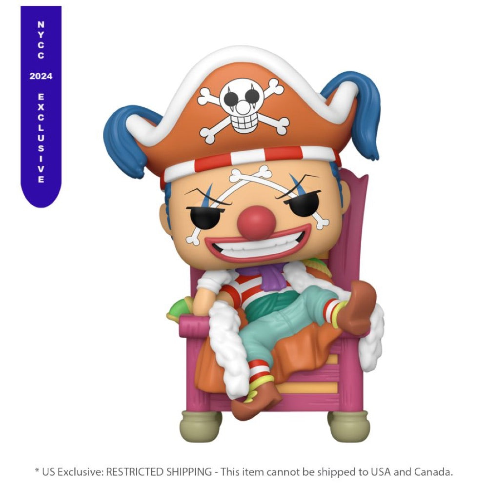 One Piece – Buggy the Clown (on Throne) NYCC 2024 Exclusive Pop! Deluxe [RS]