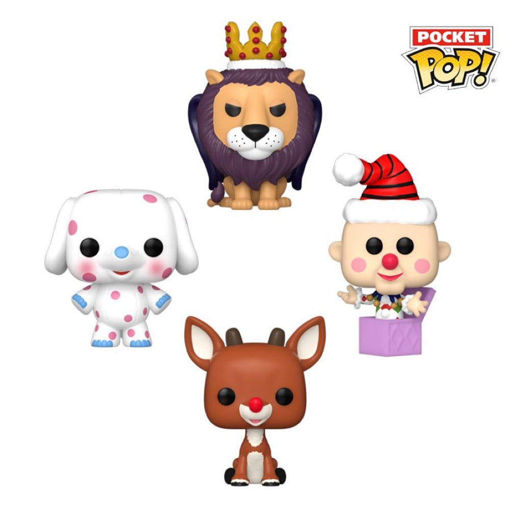 Rudolph – Holiday Tree Box Pocket Pop! 4-Pack