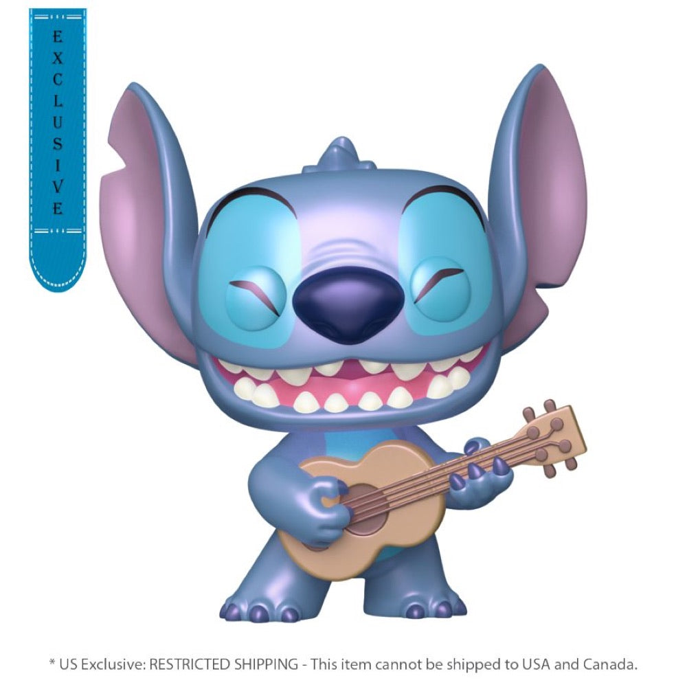 Lilo & Stitch – Stitch with Ukelele US Exclusive Pearlescent Pop! Vinyl [RS]