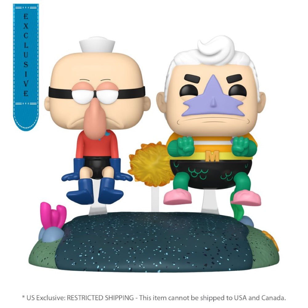 Spongebob Squarepants – Mermaidman & Barnacleboy with Invisible Boat US Exclusive Pop! Ride [RS]