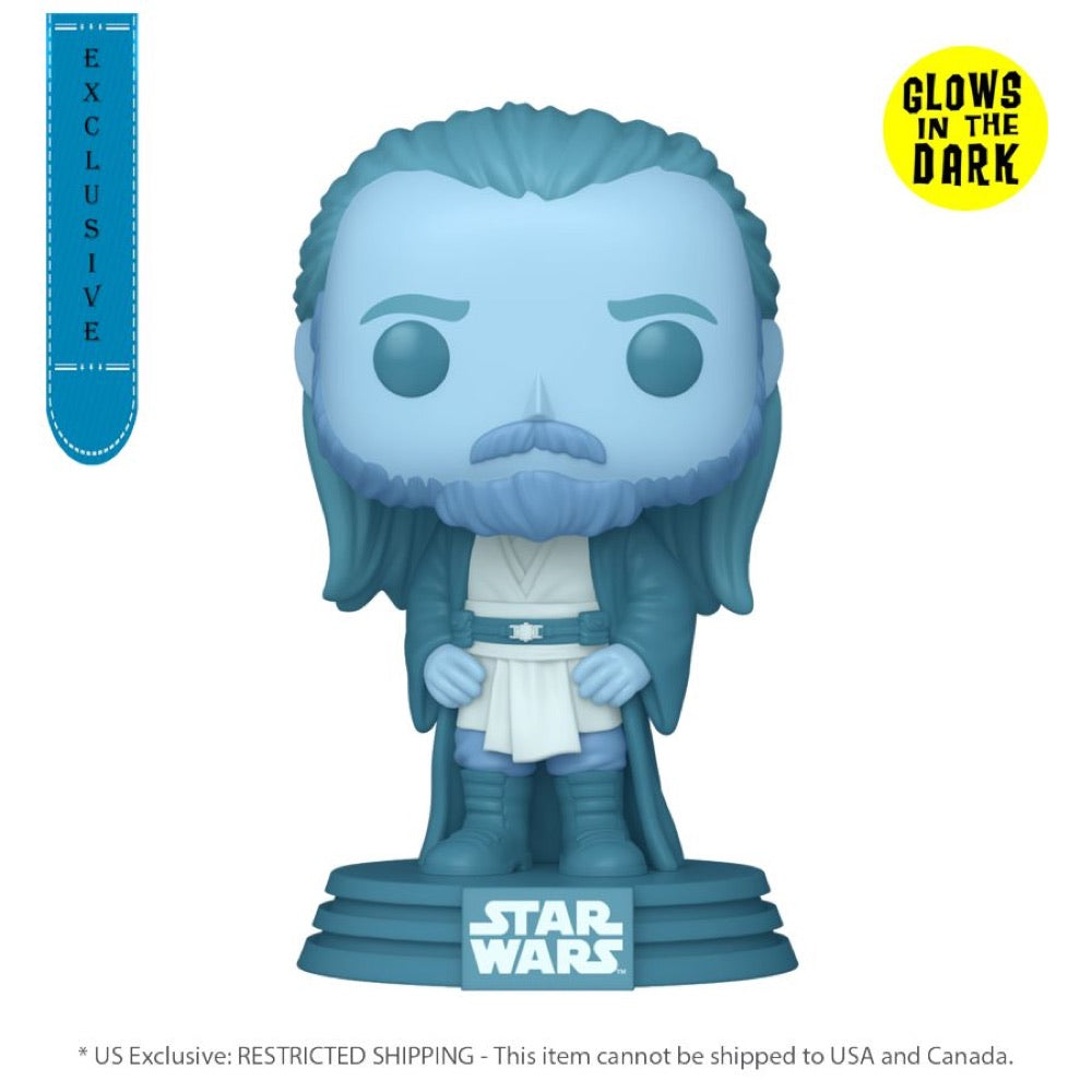 Star Wars – Qui-Gon Jinn (Force Ghost) US Exclusive Glow Pop! Vinyl [RS]