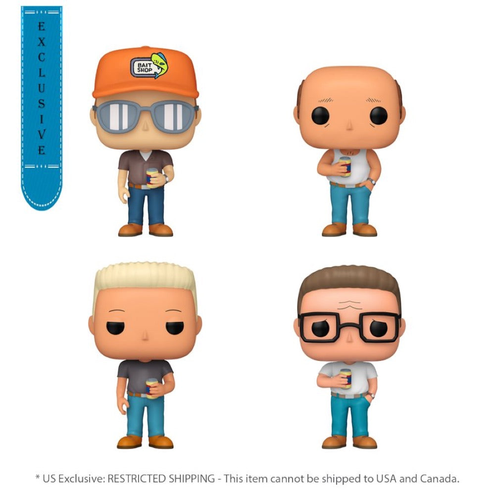 King of the Hill – Dale, Hank, Bill & Boomhauer US Exclusive Pop! 4-Pack [RS]