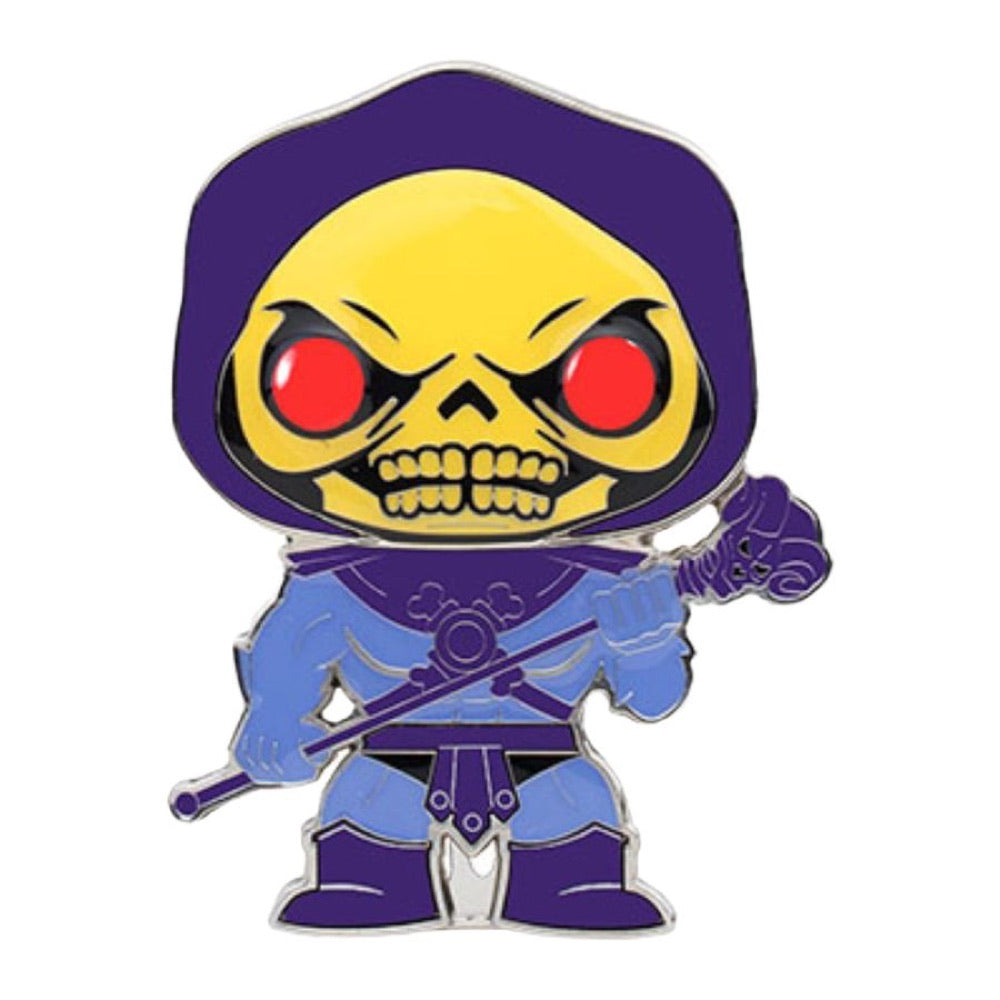 Masters of the Universe – Skeletor with glow eyes 4″ Pop! Enamel Pin