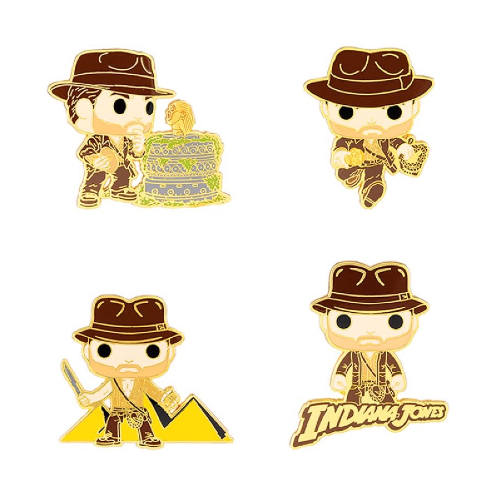 Indiana Jones: Raiders of the Lost Ark – Indy Set Enamel Pin [4 Pack]