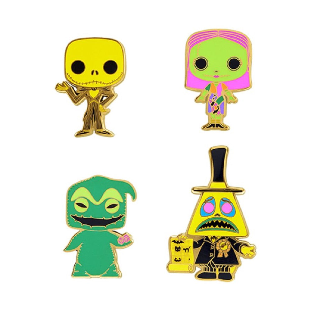 The Nightmare Before Christmas – Blacklight Enamel Pin Set 4Pk