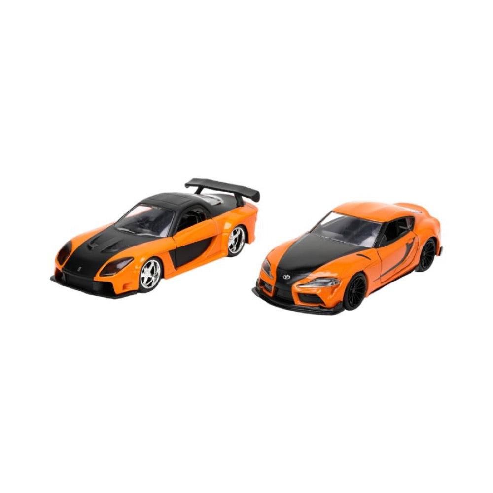 Fast & Furious – Han’s Mazda RX-7 & Toyota GR Supra 1:32 Scale 2-Pack