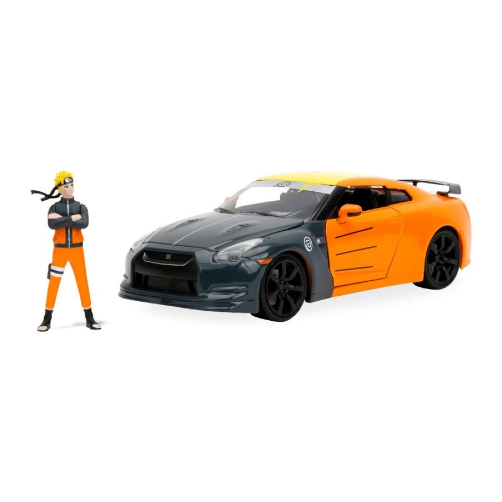 Naruto – Nissan GT-R R35 (2009) 1:24 Scale with Naruto Figure Hollywood Rides Diecast Vehicle