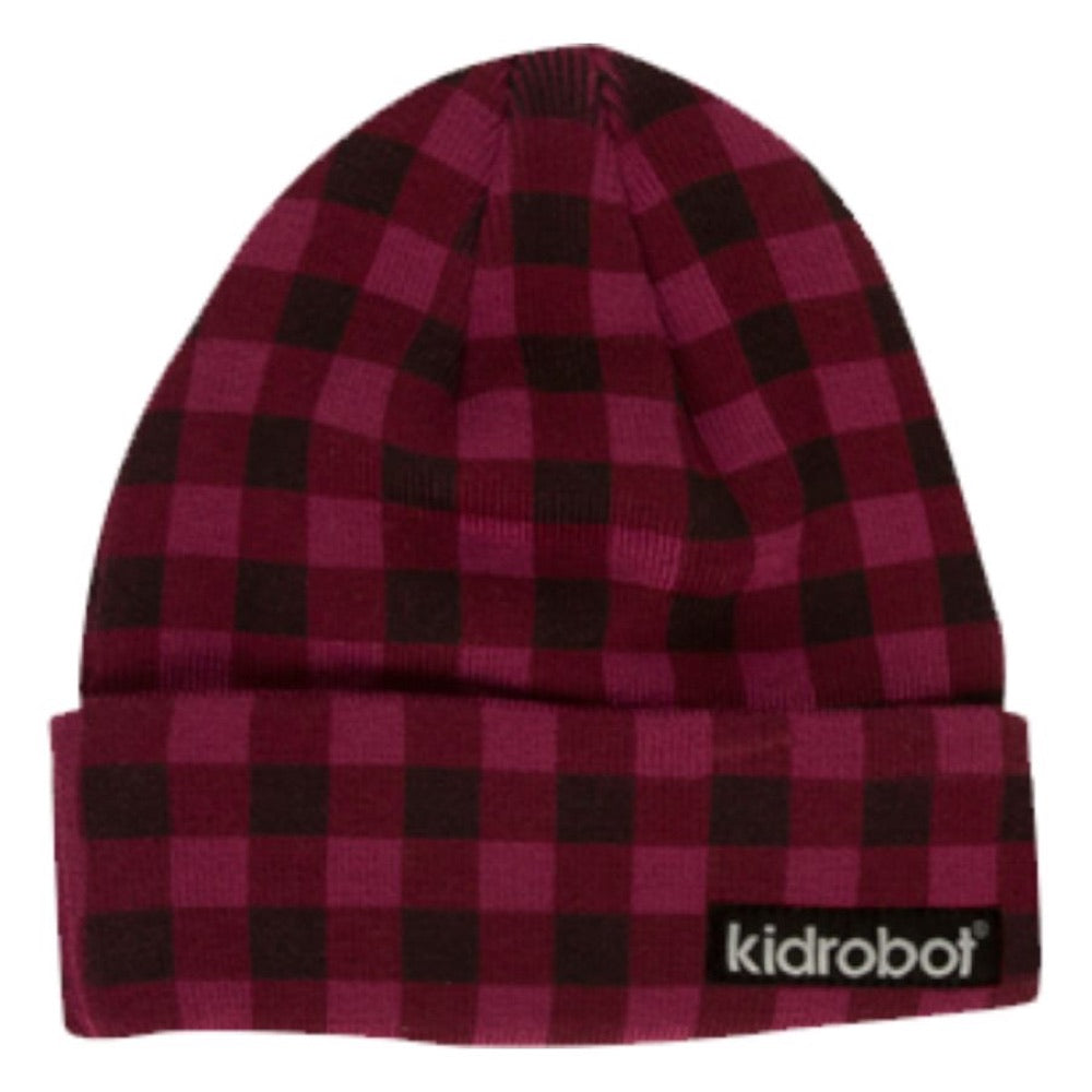 Kidrobot – Beanie Raspberry Gingham Classic Robot