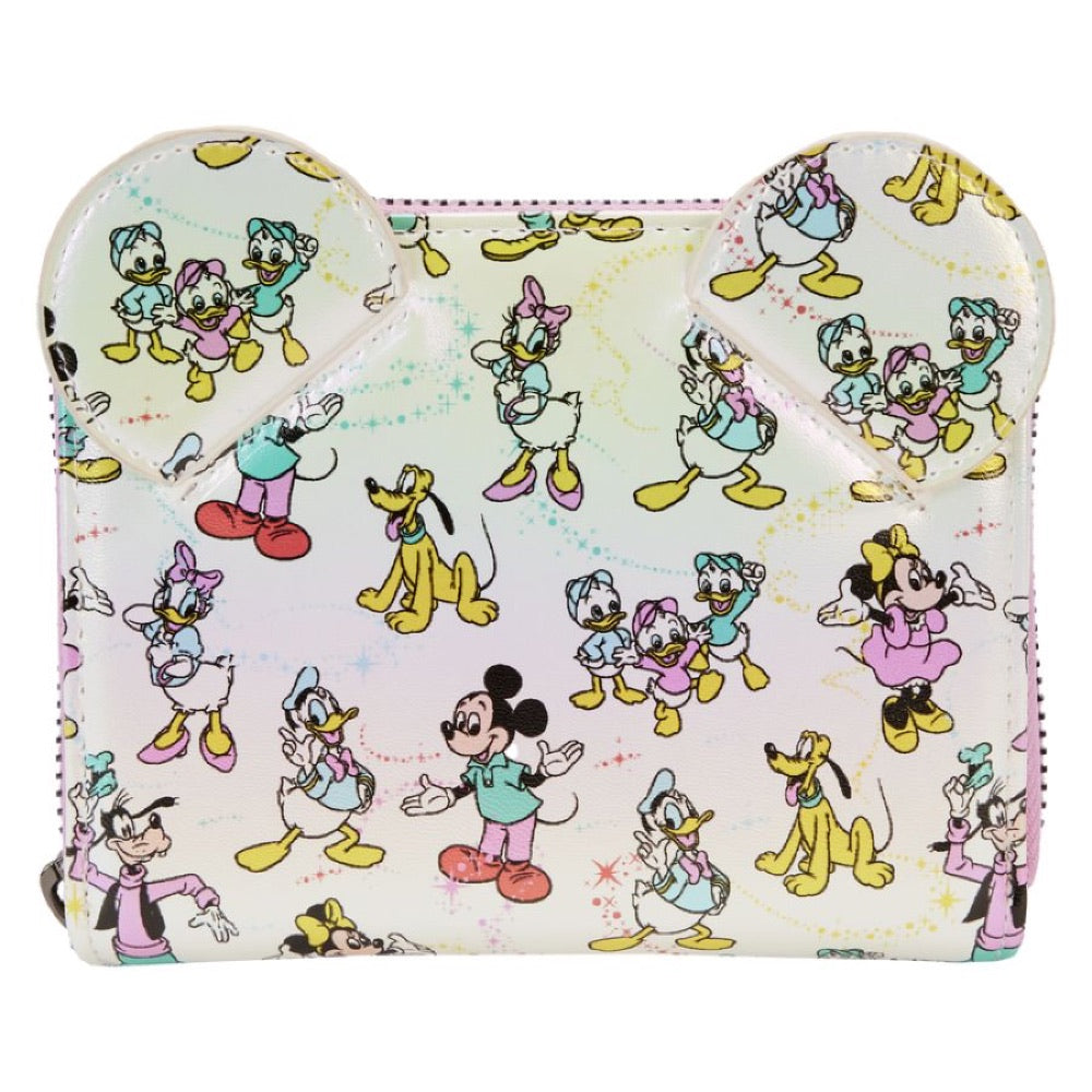 Disney: D100 – Classic All-Over Print Iridescent Zip Around Wallet