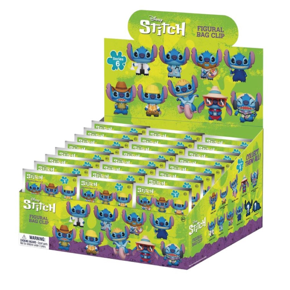 Lilo & Stitch – 3D PVC Bag Clips (Series 6) Blind Bag [Display of 24]