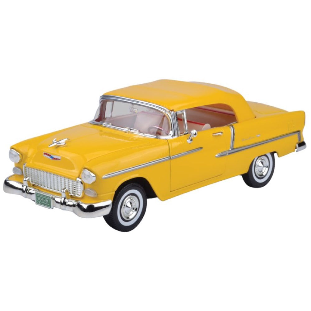 Timeless Legends – 1955 Chevy Bel Air (Convertible Soft Top) [Yellow] 1:18 Scale Diecast Vehicle