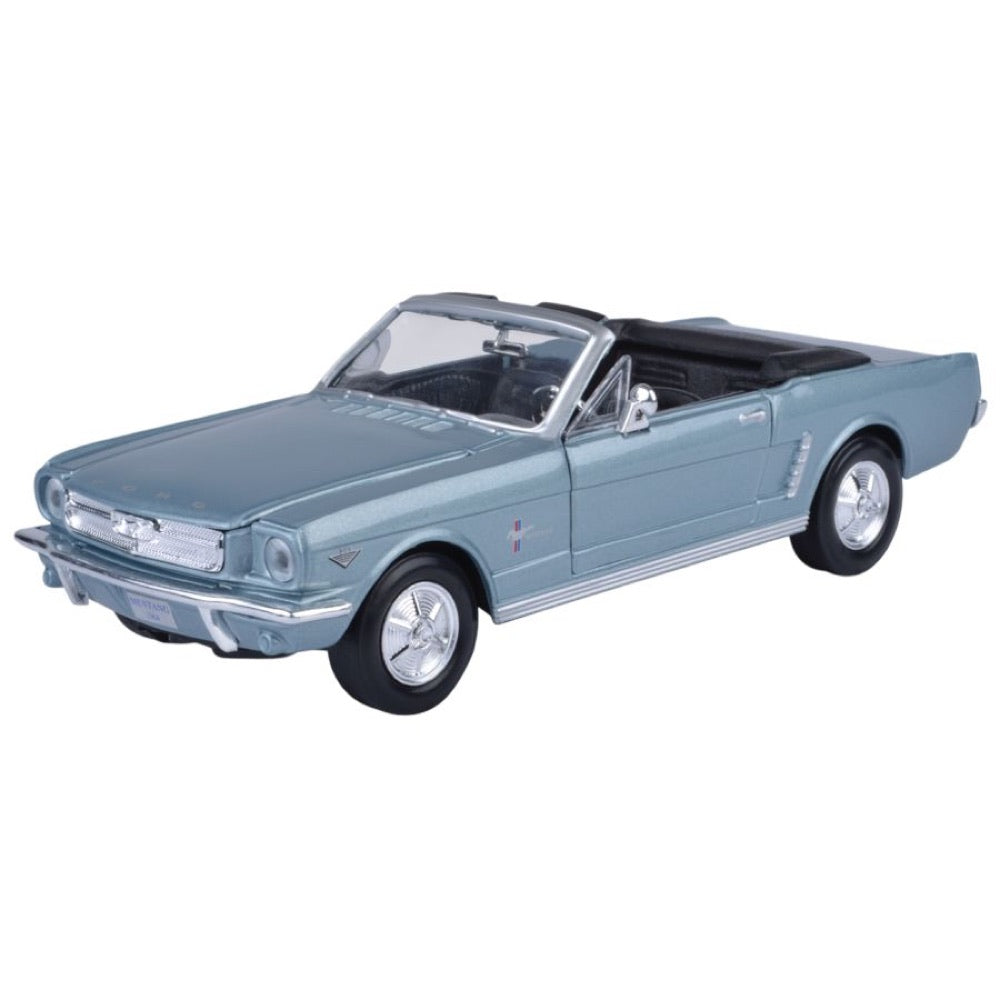 Timeless Legends – 1964 1/2 Ford Mustang (Convertible) [Light Blue] 1:24 Scale Diecast Vehicle
