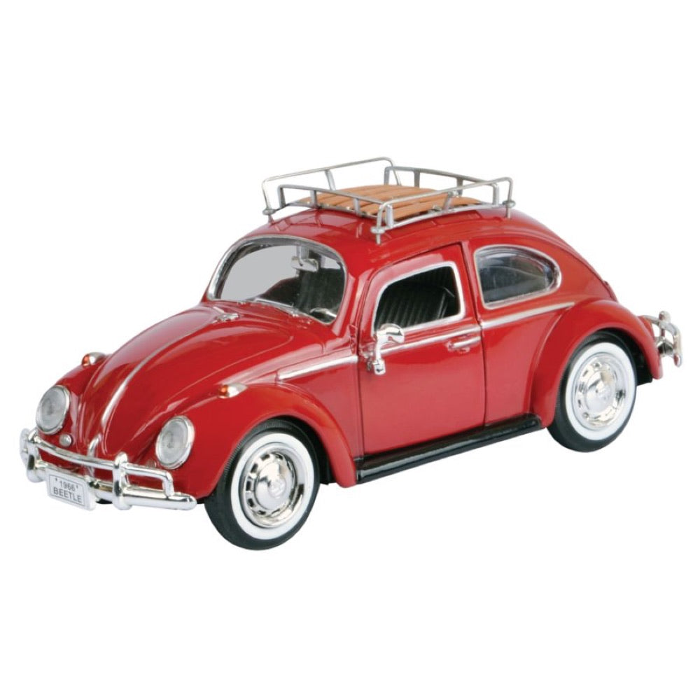 Volkswagen Collection – 1966 VW Classic Beetle with Roof Luggage Rack 1:24 Scale Diecast Vehicle