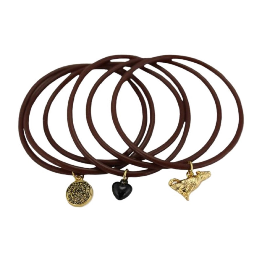 The Twilight Saga: New Moon – Jewellery Jelly Bangle with Charms Wolf