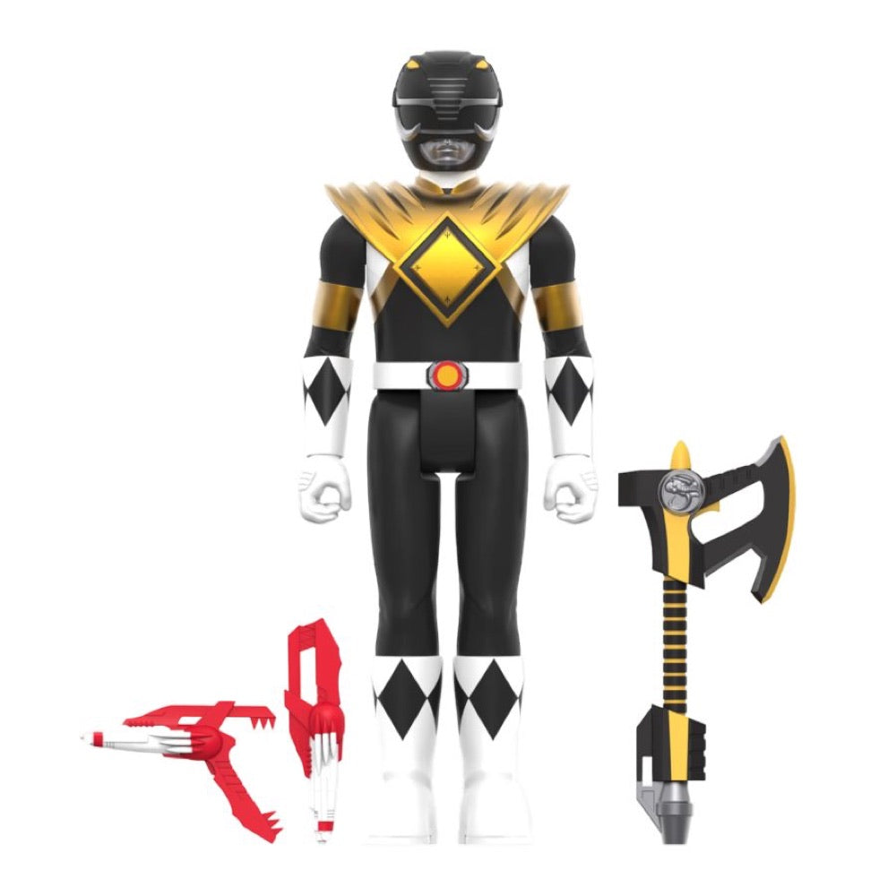 Power Rangers – Black Ranger with Dragon Shield ReAction 3.75″ Action Figure