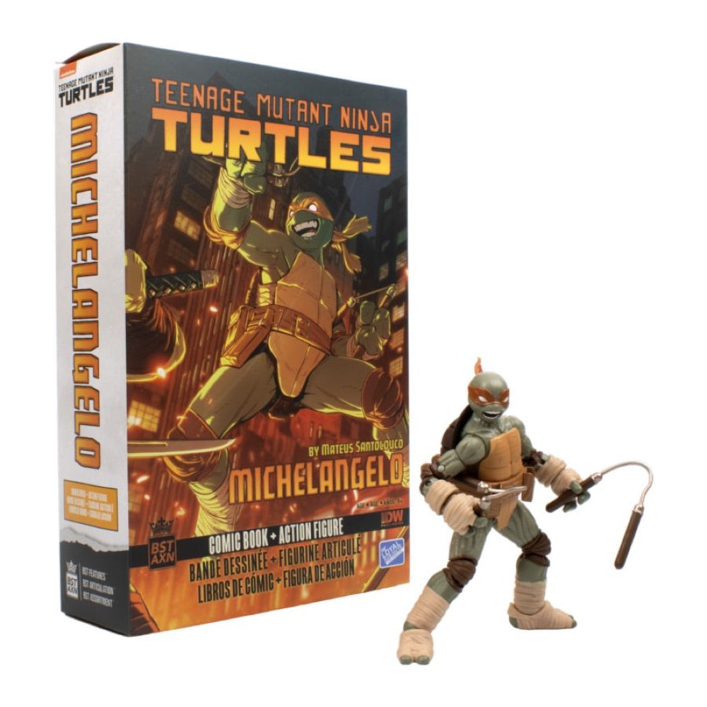 Teenage Mutant Ninja Turtles (comics) – Michelangelo BST AXN Action Figure & Comic Book (Wave 2)
