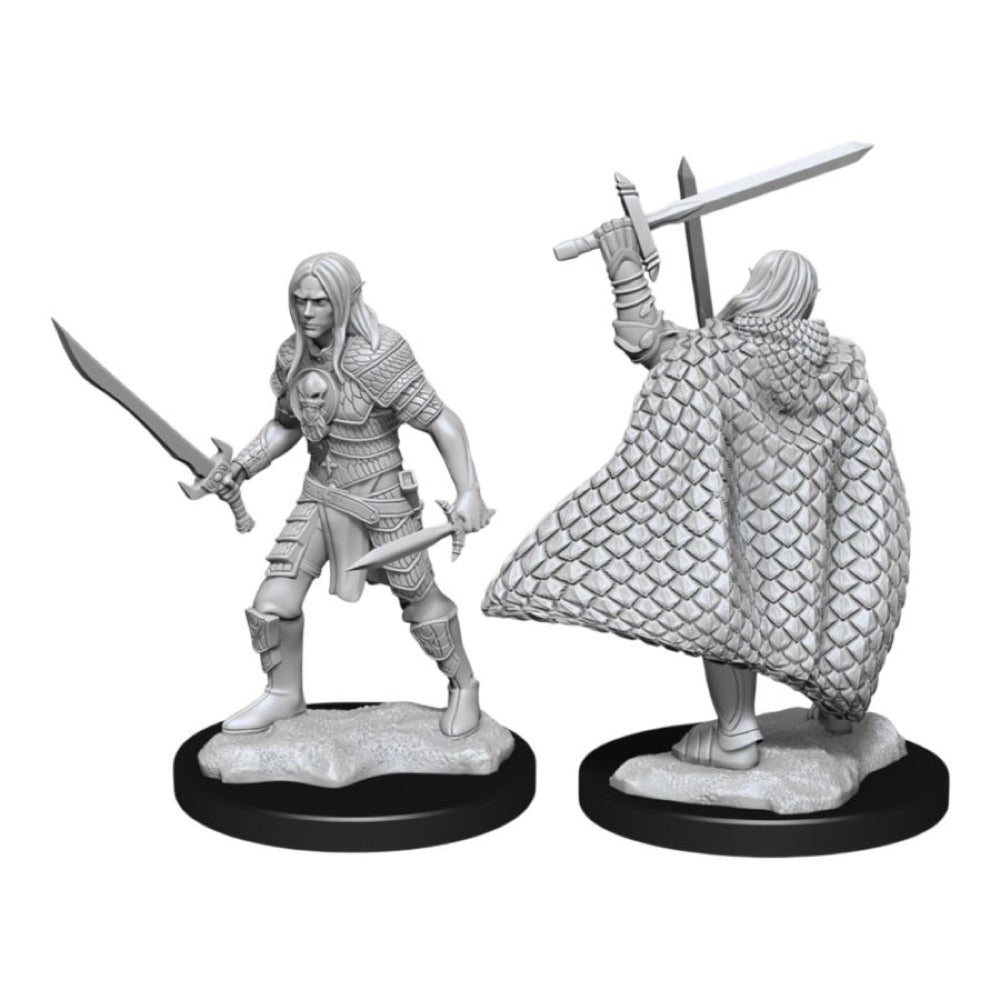 Pathfinder – Deep Cuts Unpainted Miniatures: Elf Fighter Male