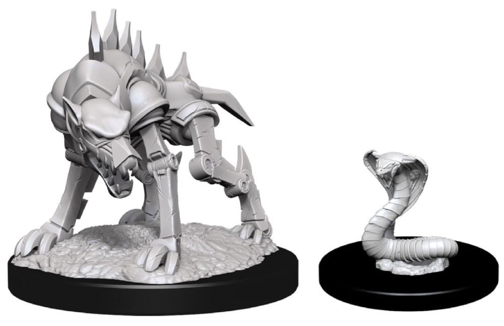Dungeons & Dragons – Nolzur’s Marvelous Unpainted Miniatures: Iron Cobra & Iron Defender