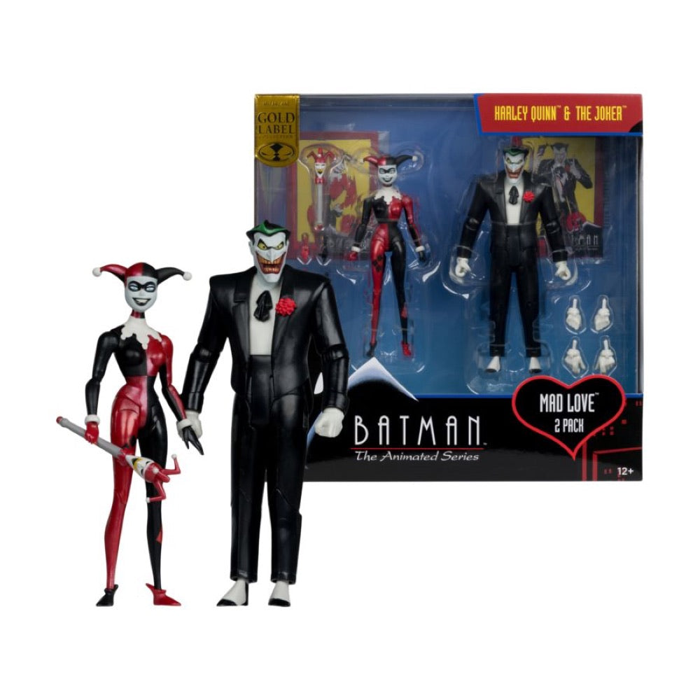 DC Direct – Batman Animated (Comic) Harley Quinn & The Joker (Mad Love) Gold Label