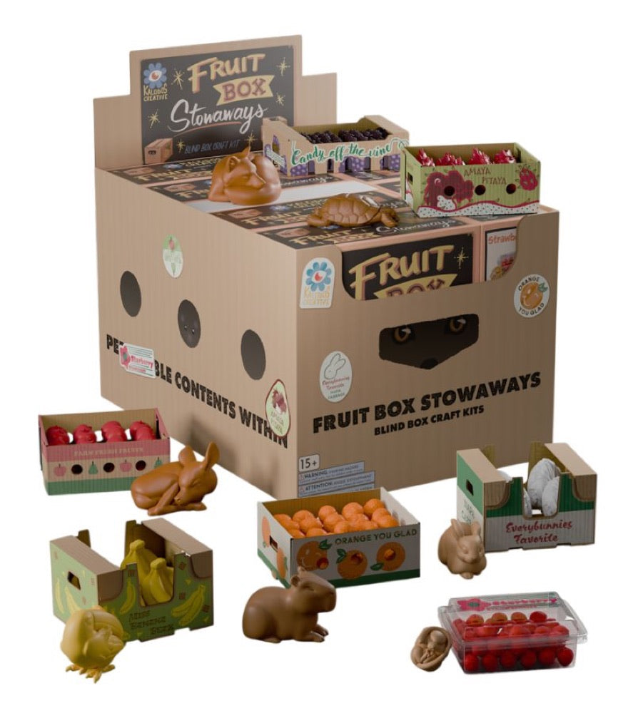 Kaleidos Creative – Fruit Box Stowaways DIY Craft Kit Blind Box (Display of 6)