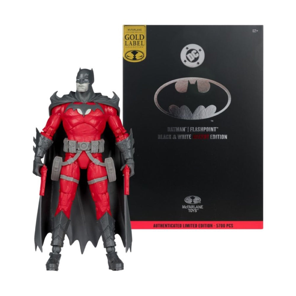 DC Multiverse – Batman Flashpoint Black & White with Accent (Gold Label) 7″ Action Figure
