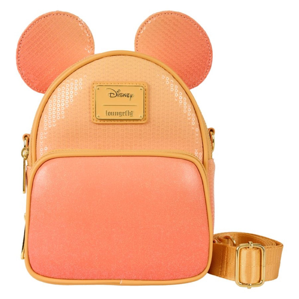 Disney – Mickey Mouse Glitter Convertible Mini Backpack & Crossbody Bag