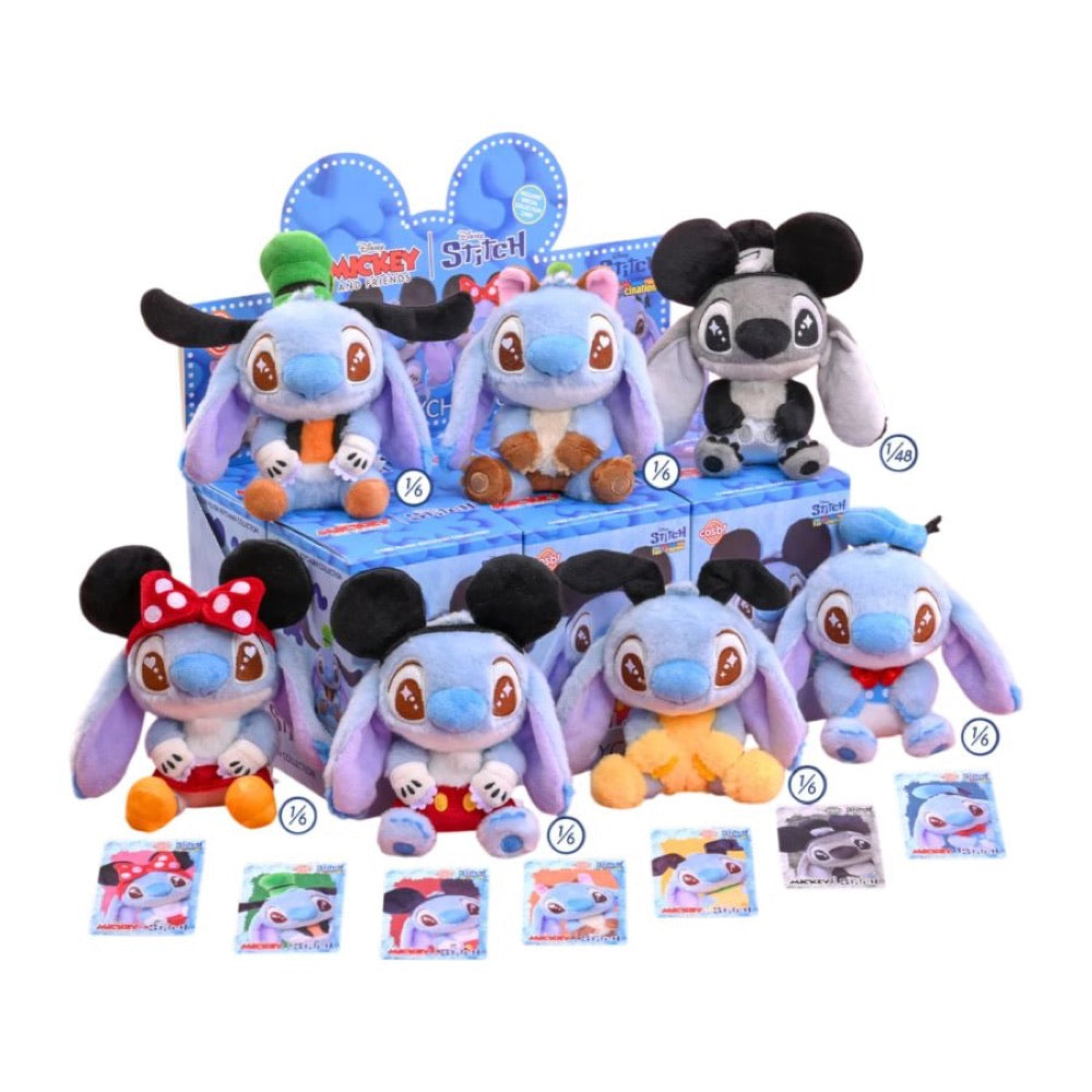 Lilo & Stitch – Stitch as Mickey & Friend – Cosbi Plush Keychain Collection (Display of 6)