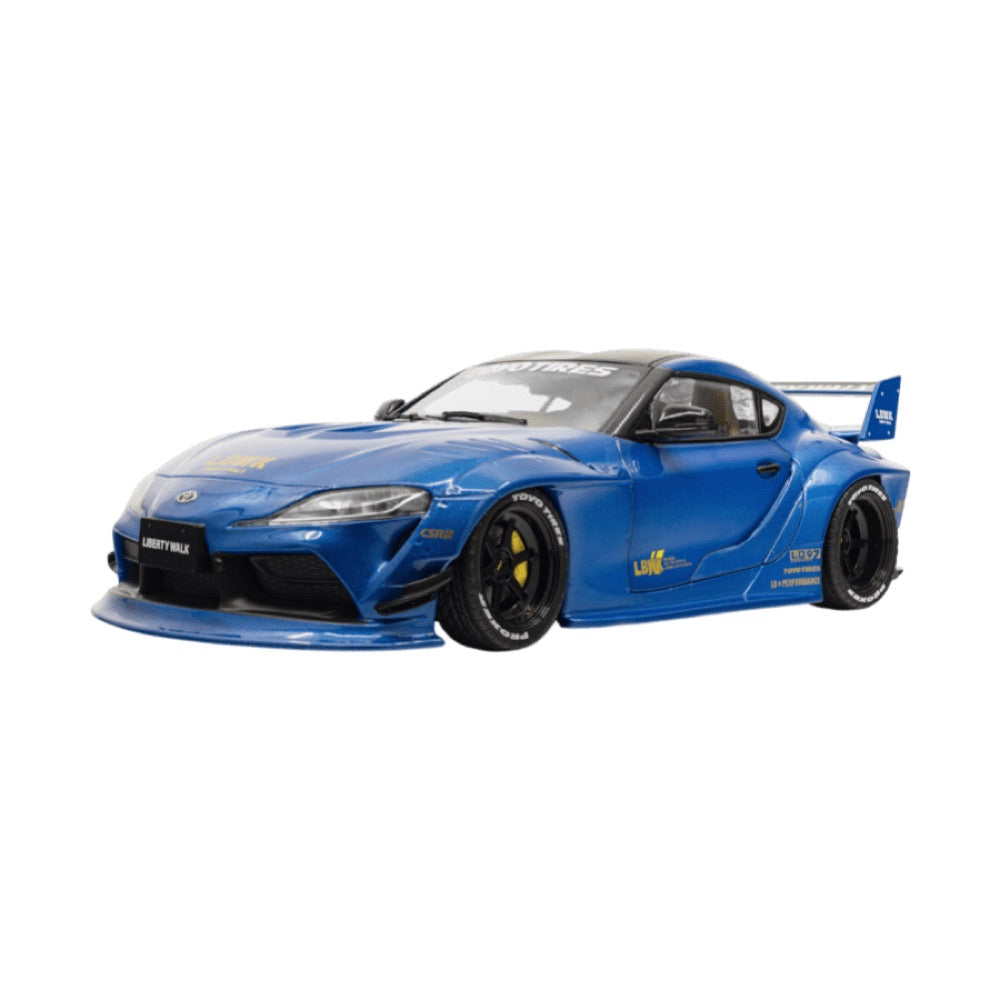 Solido – 1:18 2025 Toyota GR Supra Liberty Walk Body Kit Blue Metallic Diecast Vehicle