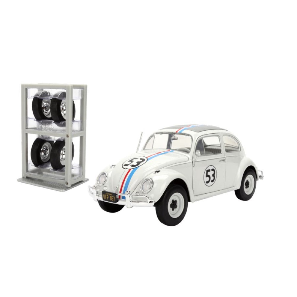 Herbie the Lovebug – VW Beetle (with Wheel Rack) 1:24 Scale Diecast Vehicle