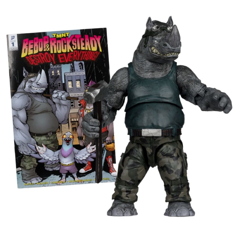 Teenage Mutant Ninja Turtles – Rocksteady Page Punchers 5″ Figure with Comic