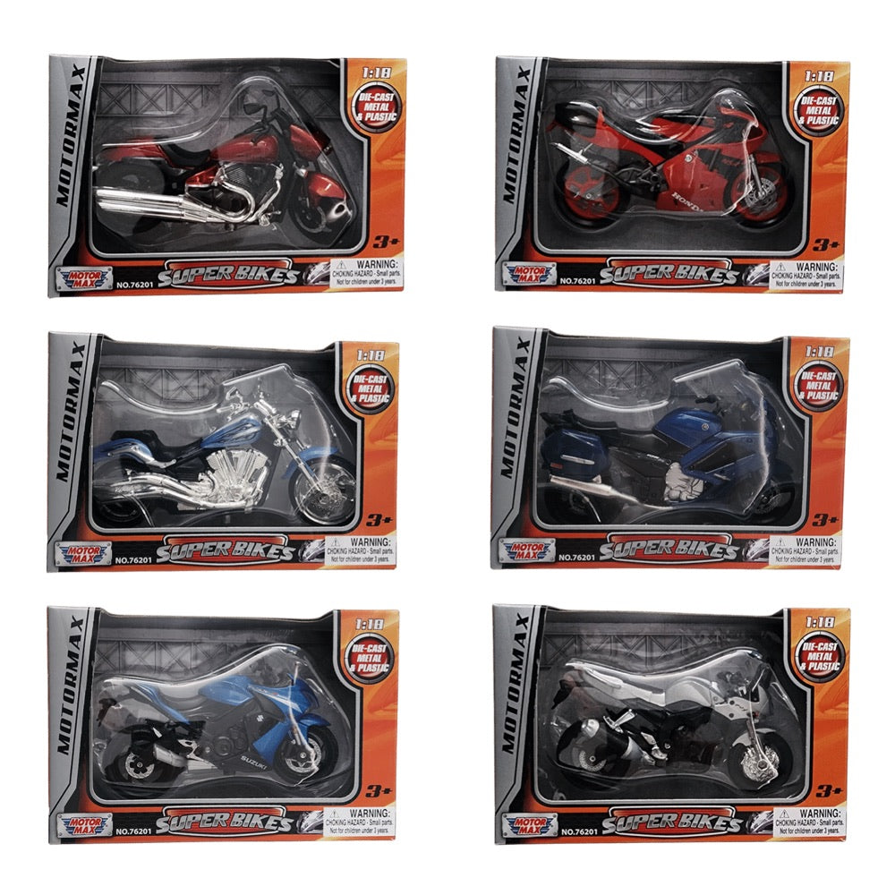 Super Bikes – 1:18 Motorcycle Die-Cast Vehicle