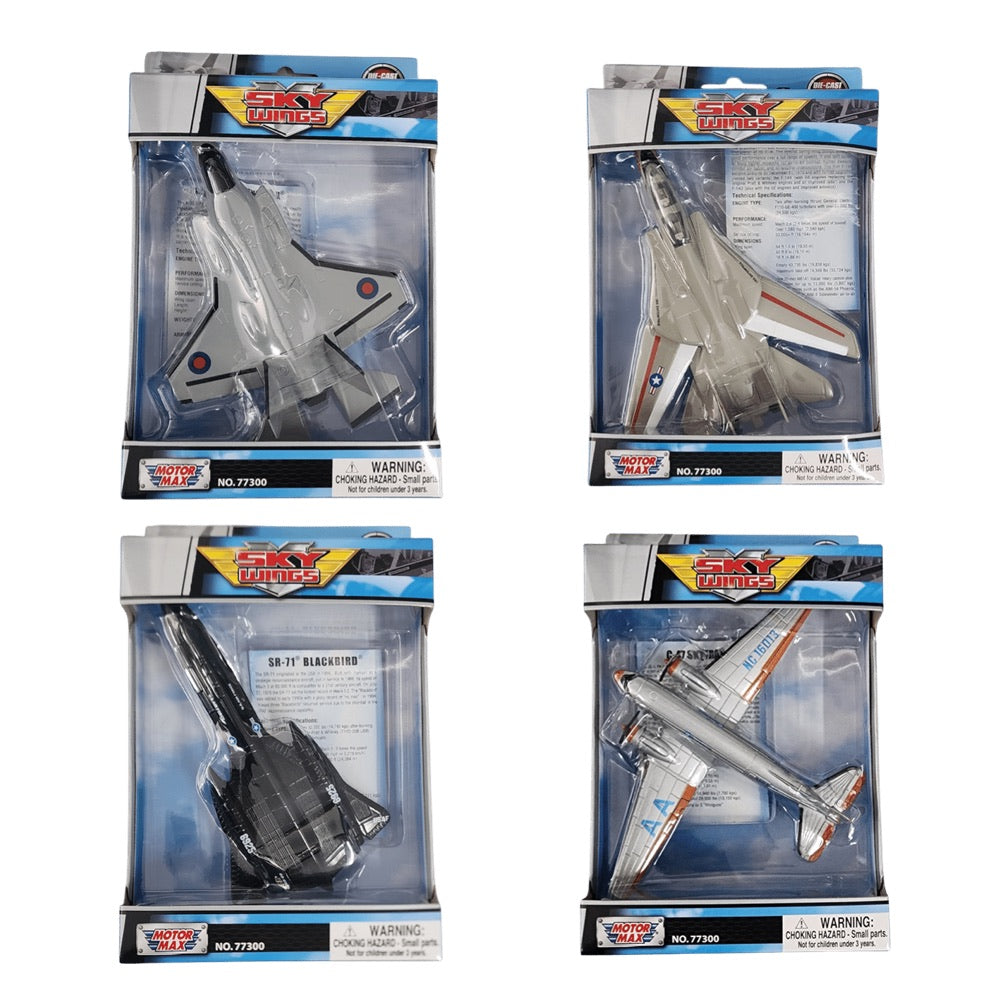 Sky Wings – 6″ Aircraft Die-Cast Vehicle Assortment (24 Count)